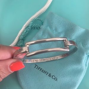 Sterling silver bangle bracelet by Tiffany & Co.